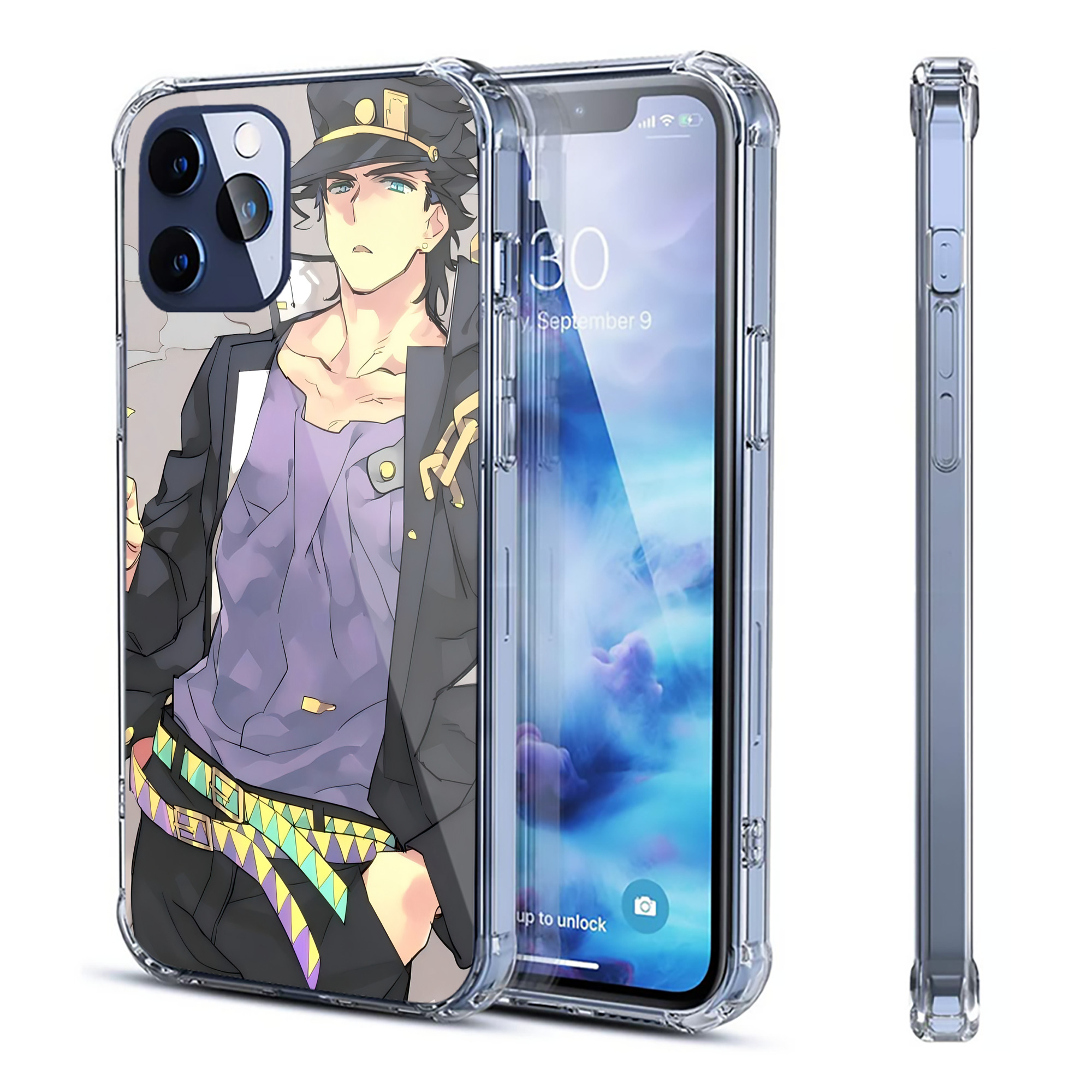 （画像用） ジョジョの奇妙な冒険 JoJo's Bizarre Adventure 【iPhone 12シリーズ対応】透明スマホケース（クリアソフトケース）